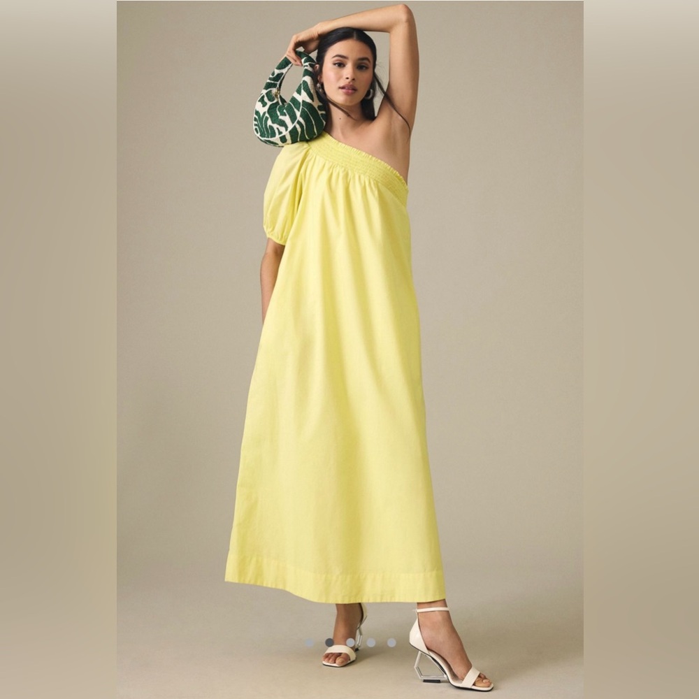 MAEVE One Shoulder Embroidered Maxi Dress